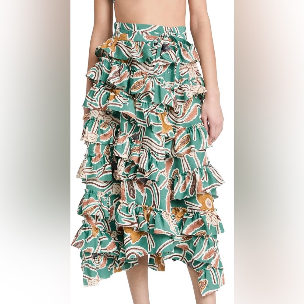 ULLA JOHNSON Isa Skirt in Topaz